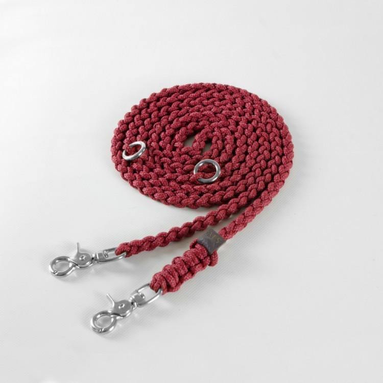 molly-and-stitch-maritime-hundeleine-3-fach-verstellbar-redwine image 3