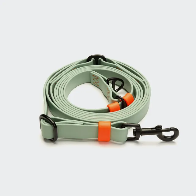 cloud7-ipanema-hands-free-hundeleine-biothane-mint-neon-orange image 1