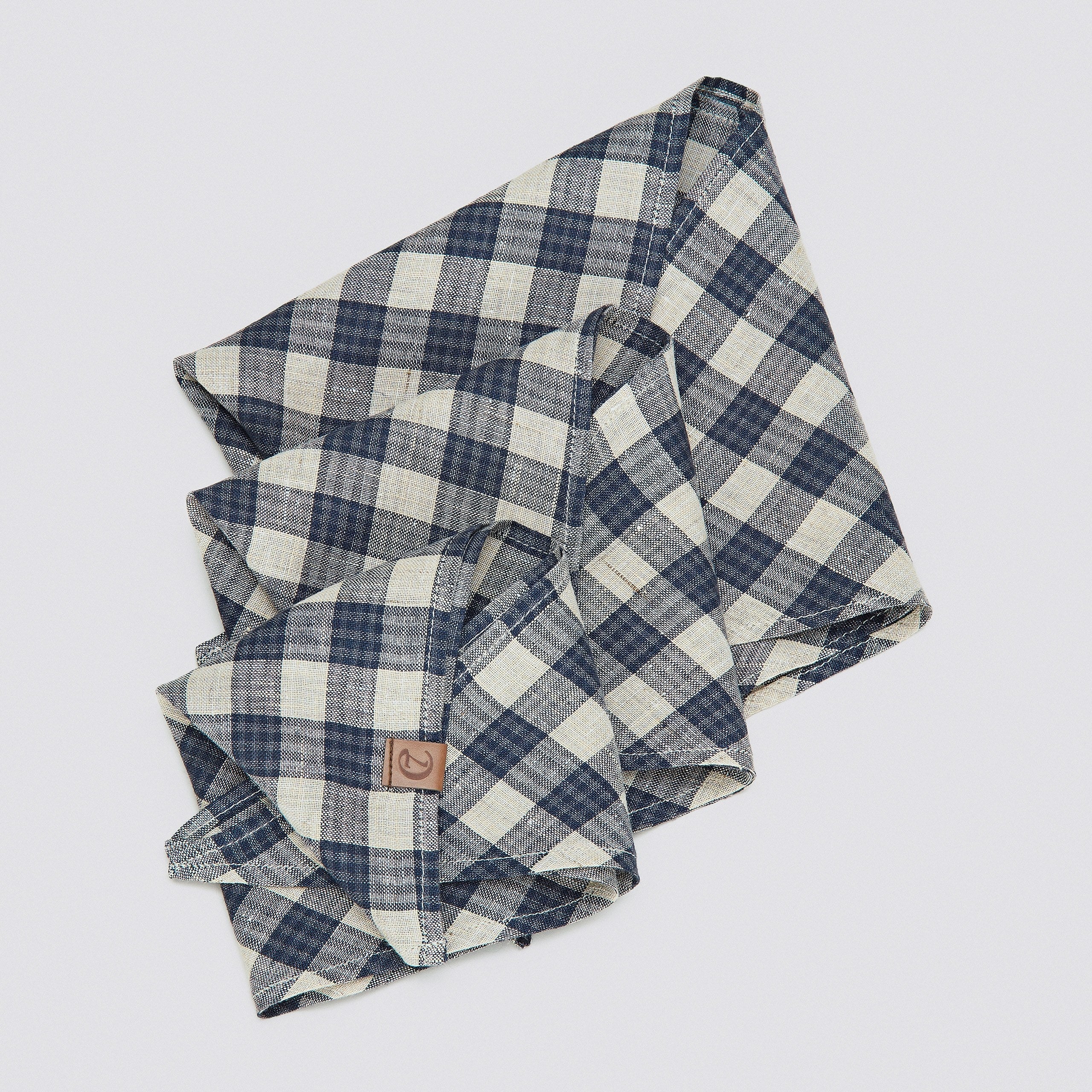cloud7-hundehalstuch-bandana-check-dark-blue-beige image 4