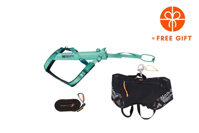 non-stop-dogwear-skiing-kit-aqua-skij-ring-set-mit-freemotion-harness-5-0 image 1