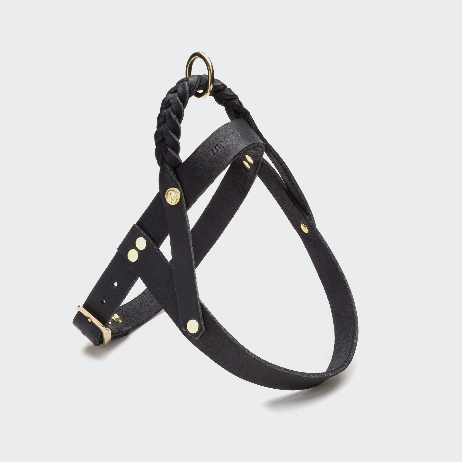 cloud7-central-park-hundegeschirr-leder-black-gold image 1