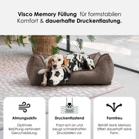william-walker-orthop-disches-hundebett-cord-stone-rechteckiges-bett-warmgrau image 3