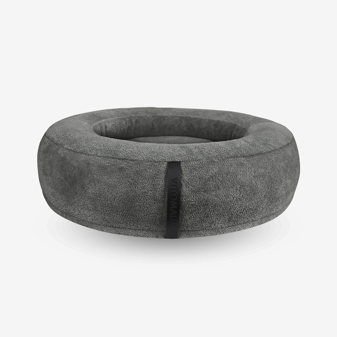 vitomalia-orthopawdic-donut-hundebett-repet-teddy-grau image 1