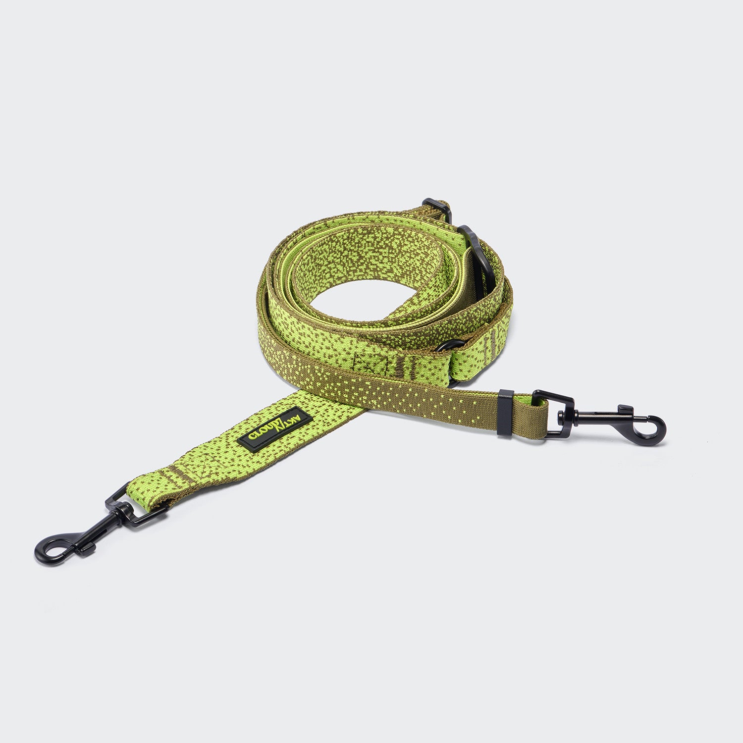 cloud7-aktiv-knit-l-3-freihandleine-khaki-neon-green image 1