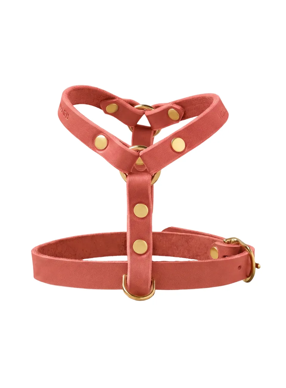 molly-and-stitch-butter-leather-y-geschirr-coral-pink image 1
