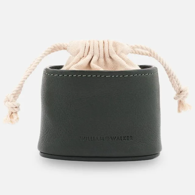 william-walker-leckerlibeutel-dark-moss-dunkelgr-n-rindsleder-canvas-treat-bag image 1