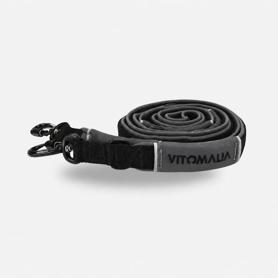 vitomalia-hundeleine-outdoor-edition-anthrazit-2-2-m-3-fach-verstellbar image 1