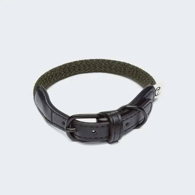 cloud7-mauerpark-hundehalsband-olive-seil-vegan image 1