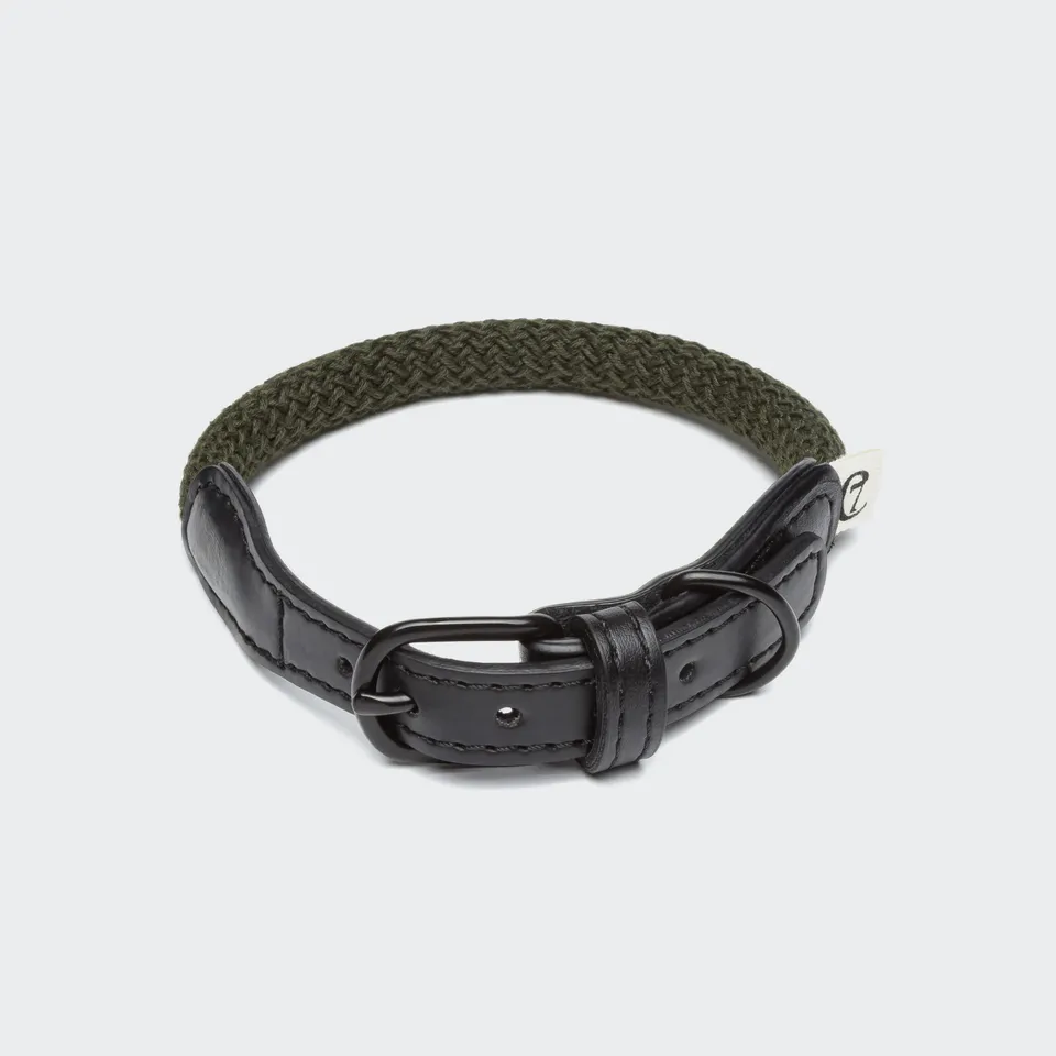 cloud7-mauerpark-hundehalsband-olive-seil-vegan image 1