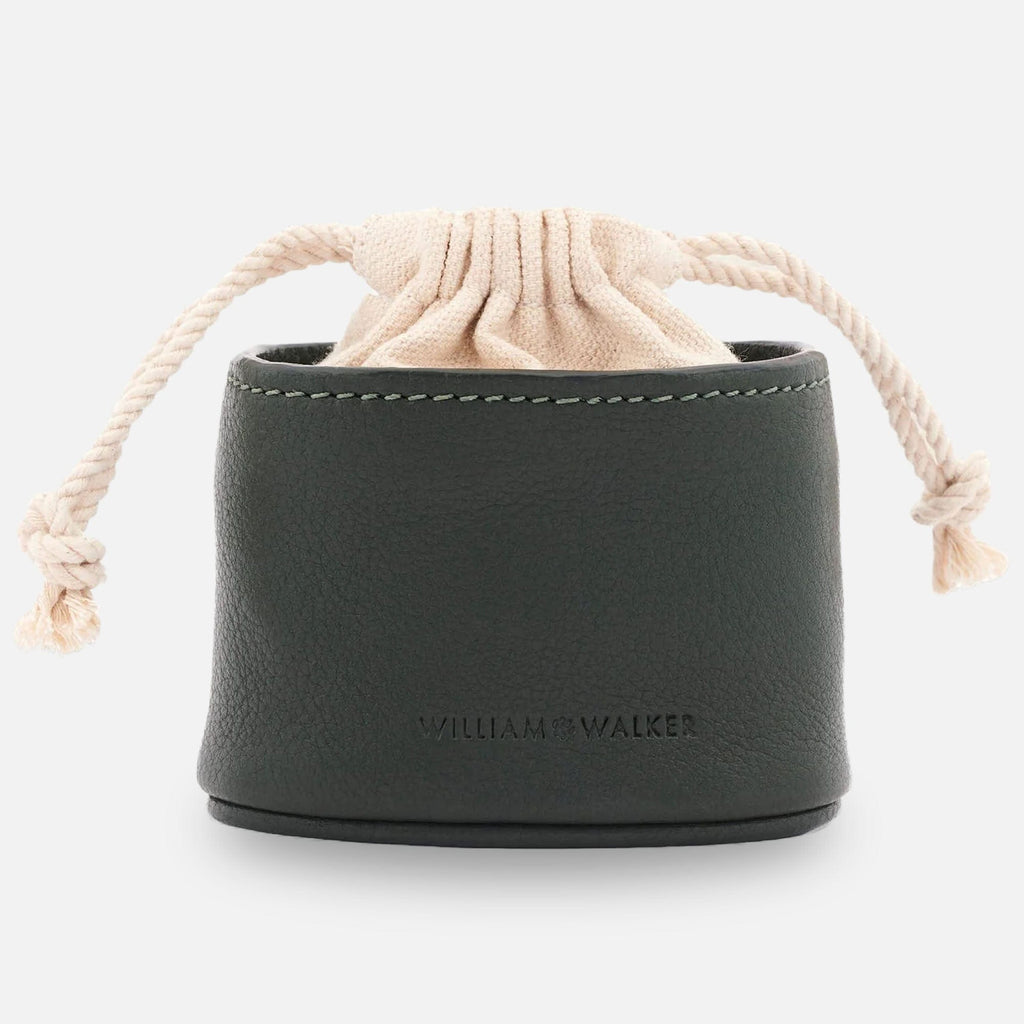 william-walker-leckerlibeutel-dark-moss-dunkelgr-n-rindsleder-canvas-treat-bag image 1