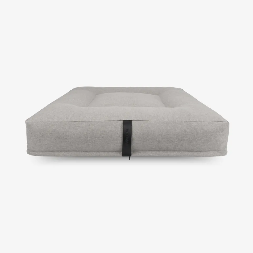 vitomalia-orthopawdic-ergonomisches-hundekissen-quadratisch-repet-linen-hellgrau image 1
