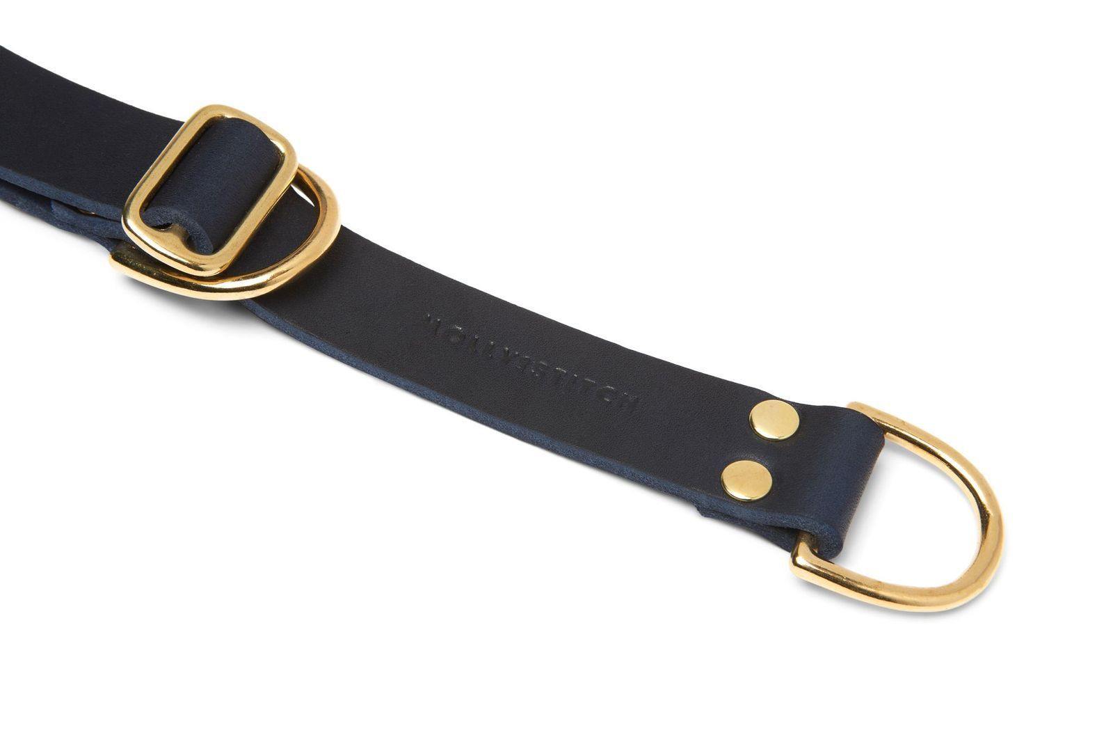 molly-and-stitch-butter-leather-retriever-halsband-navy-blue image 2
