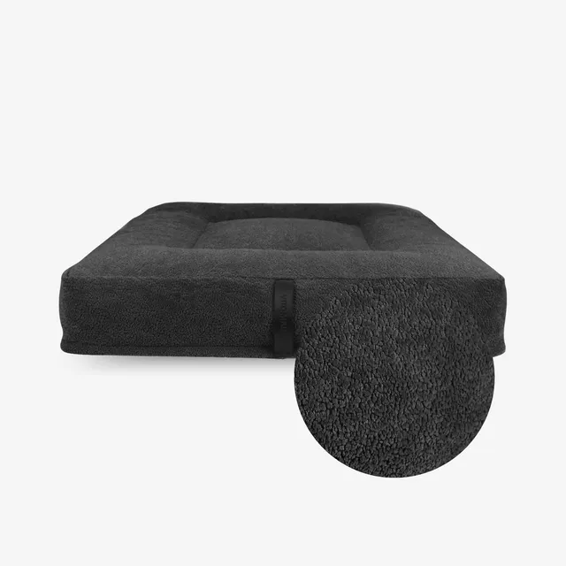 vitomalia-orthopawdic-cover-quadratisches-hundekissen-repet-teddy-anthrazit image 1
