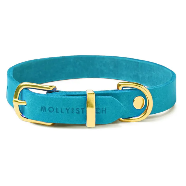 molly-and-stitch-butter-leather-hundehalsband-fiji-blue image 1