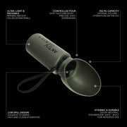 cloud7-trinkflasche-aktiv-dark-olive-faltbare-hundetrinkflasche image 5