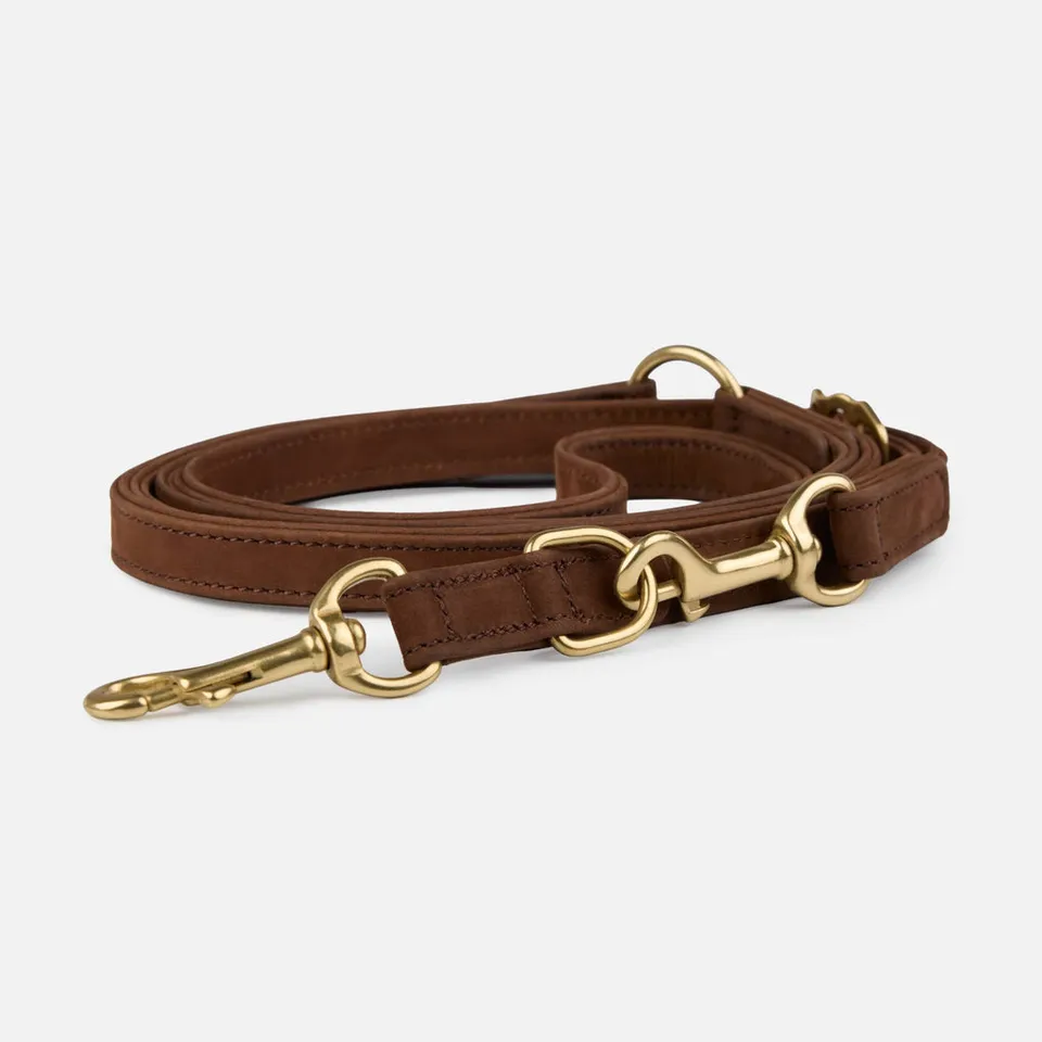 william-walker-heritage-nubukleder-hundeleine-2-5-m-handsfree-verstellbar image 1