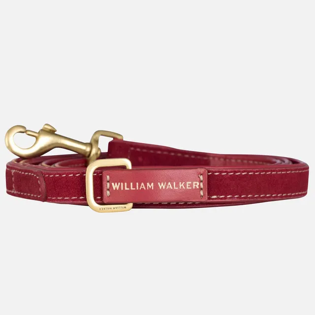 william-walker-luxe-wildleder-hundeleine-lambrusco-bordeauxrot image 1