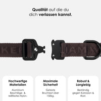 william-walker-jacquard-nylon-hundehalsband-earth-braun image 2