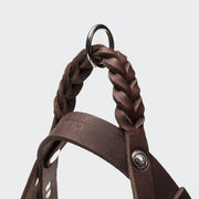 cloud7-central-park-hundegeschirr-saddle-brown-silver-fettleder image 3