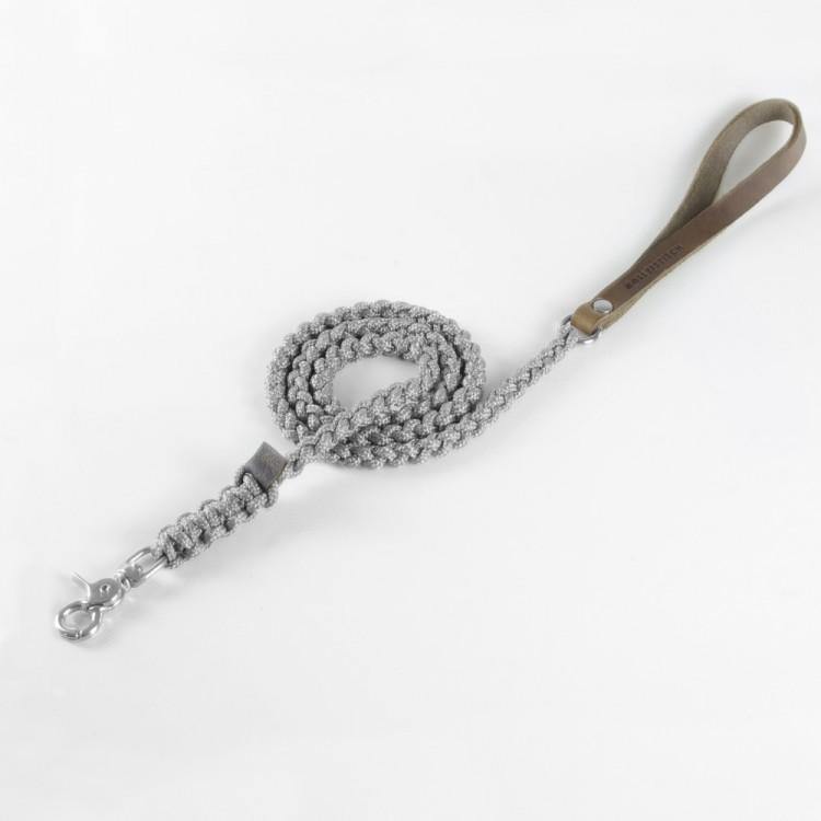 molly-and-stitch-touch-of-leather-hundeleine-grey image 5