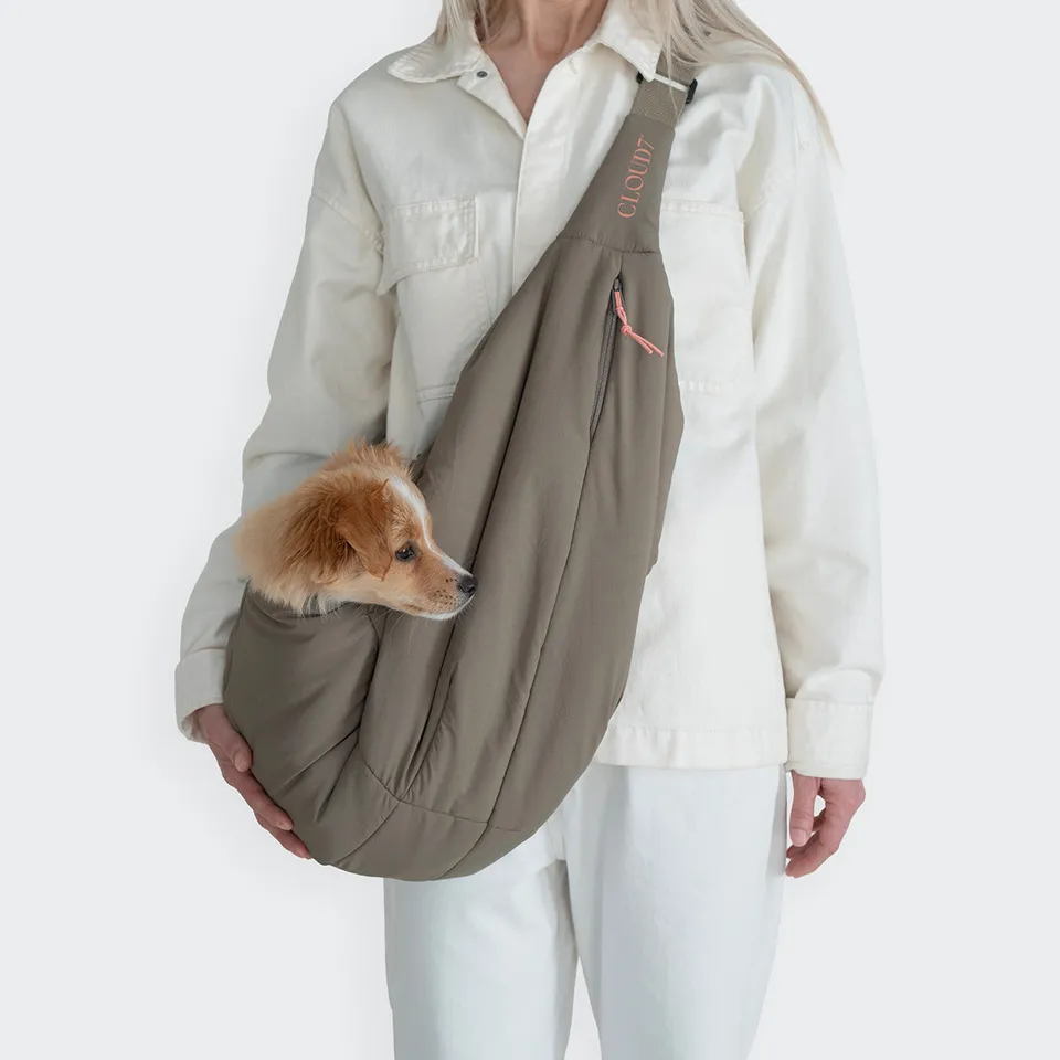 cloud7-lttl-puffer-khaki-peach-hundeumh-ngetasche-crossbody image 1