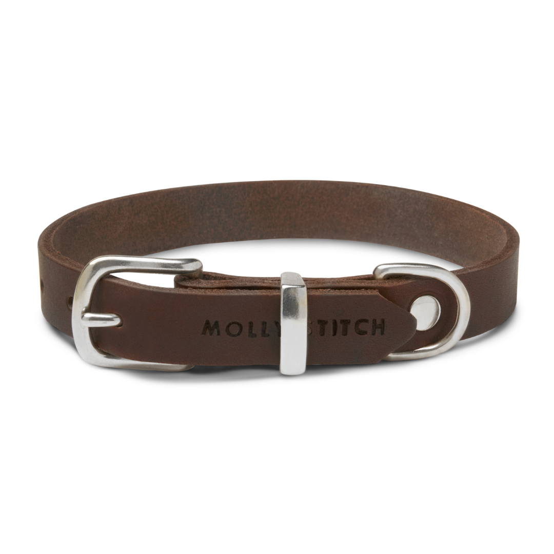molly-and-stitch-butter-leather-hundehalsband-classic-brown image 2