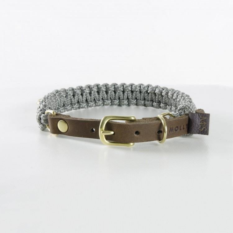 molly-and-stitch-touch-of-leather-hundehalsband-grey image 1