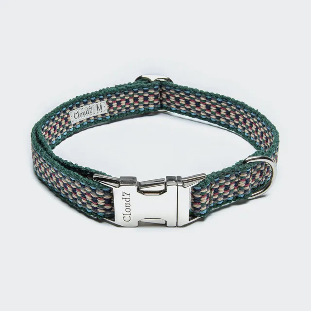 cloud7-hundehalsband-klick-prater-forest-veganes-ethno-halsband image 1