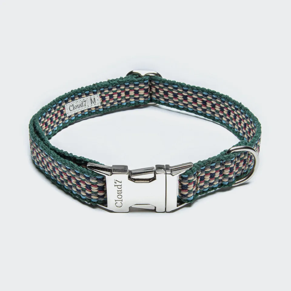 cloud7-hundehalsband-klick-prater-forest-veganes-ethno-halsband image 1