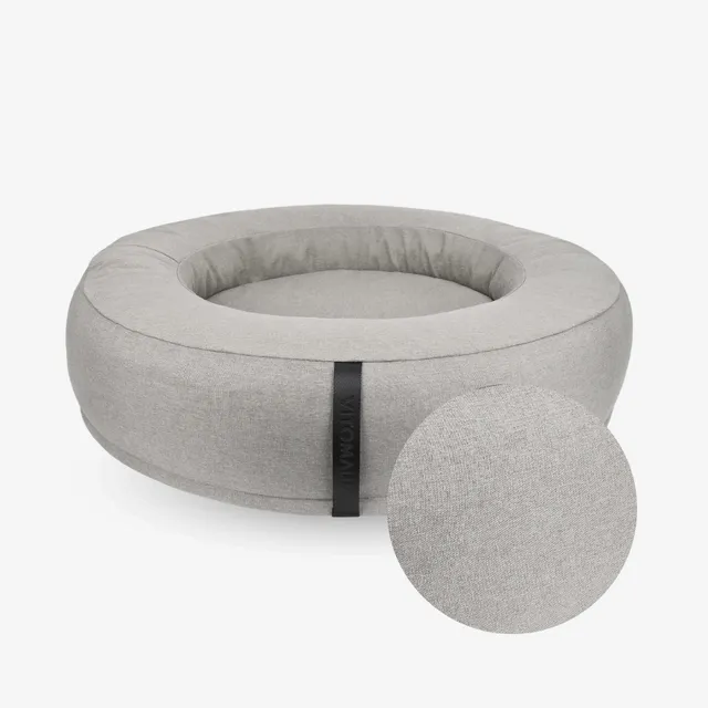 vitomalia-orthopawdic-cover-donut-hundebettbezug-repet-linen-hellgrau image 1