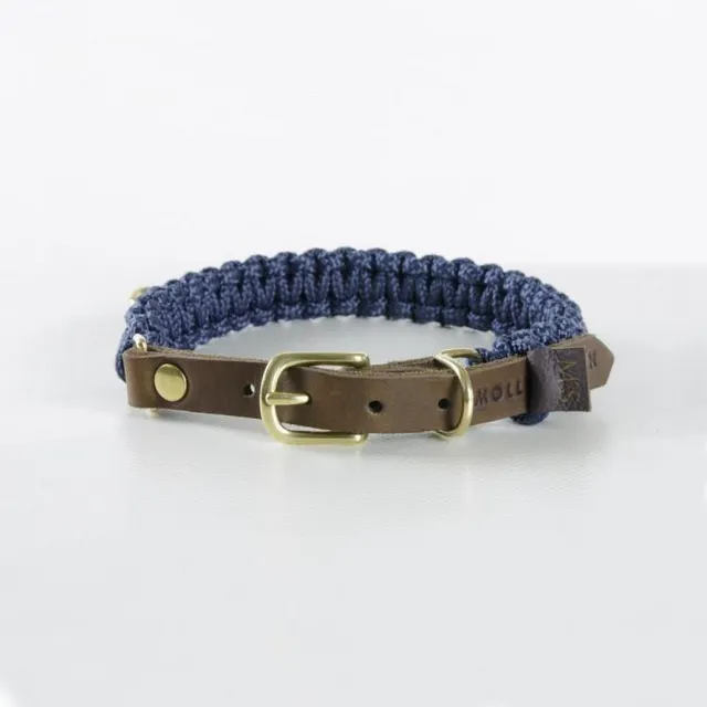 molly-and-stitch-touch-of-leather-halsband-navy-hundehalsband-aus-leder-dunkelbl image 1