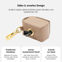 william-walker-kotbeutelspender-sand-echtleder-etui-beige image 2