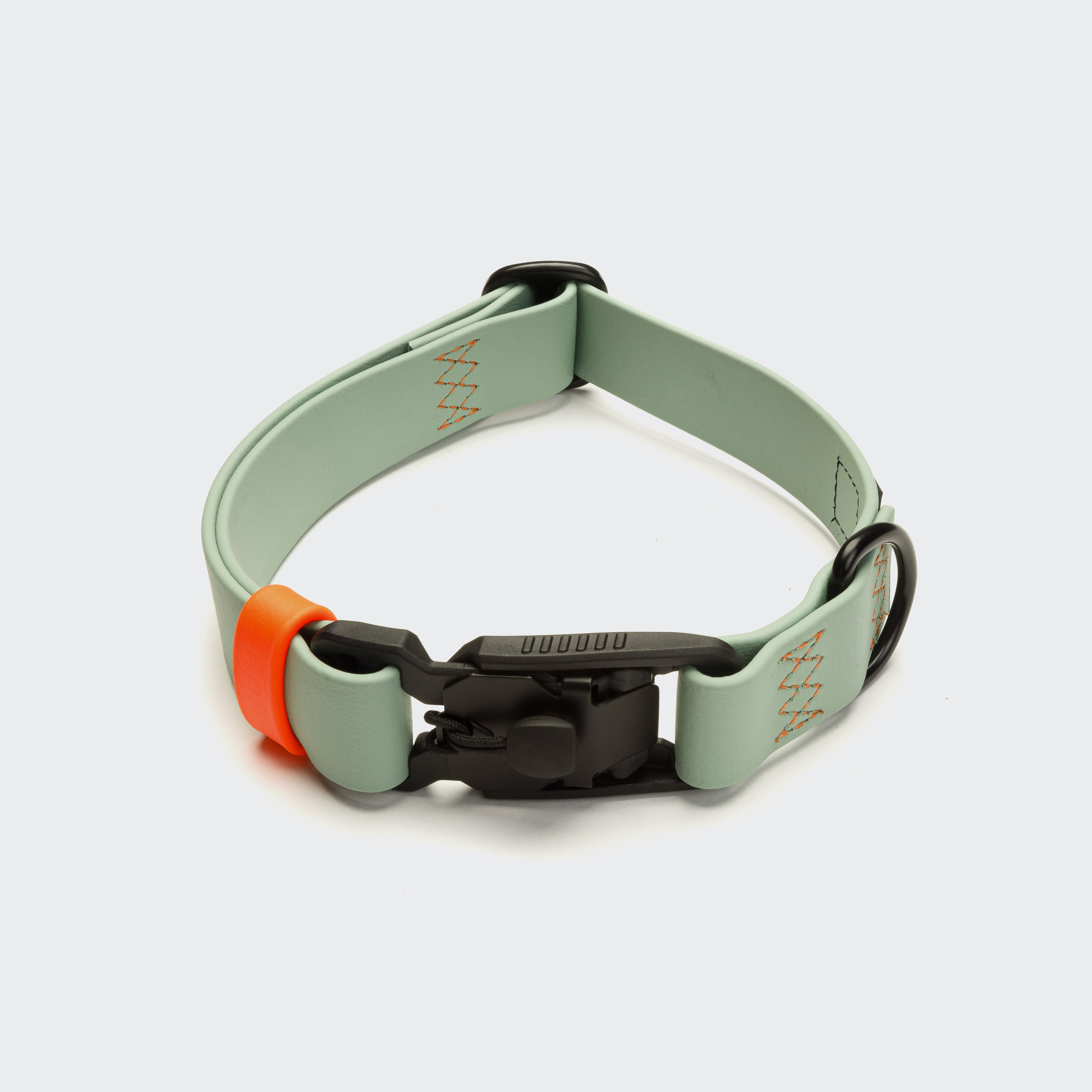 cloud7-ipanema-hundehalsband-biothane-mint-neon-orange image 1