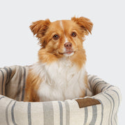 cloud7-lazy-hundekissen-linen-stripes-natural-blue image 4