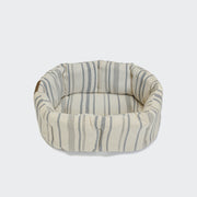 cloud7-lazy-hundekissen-linen-stripes-natural-blue image 2