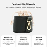 william-walker-leckerlibeutel-dark-moss-dunkelgr-n-rindsleder-canvas-treat-bag image 3