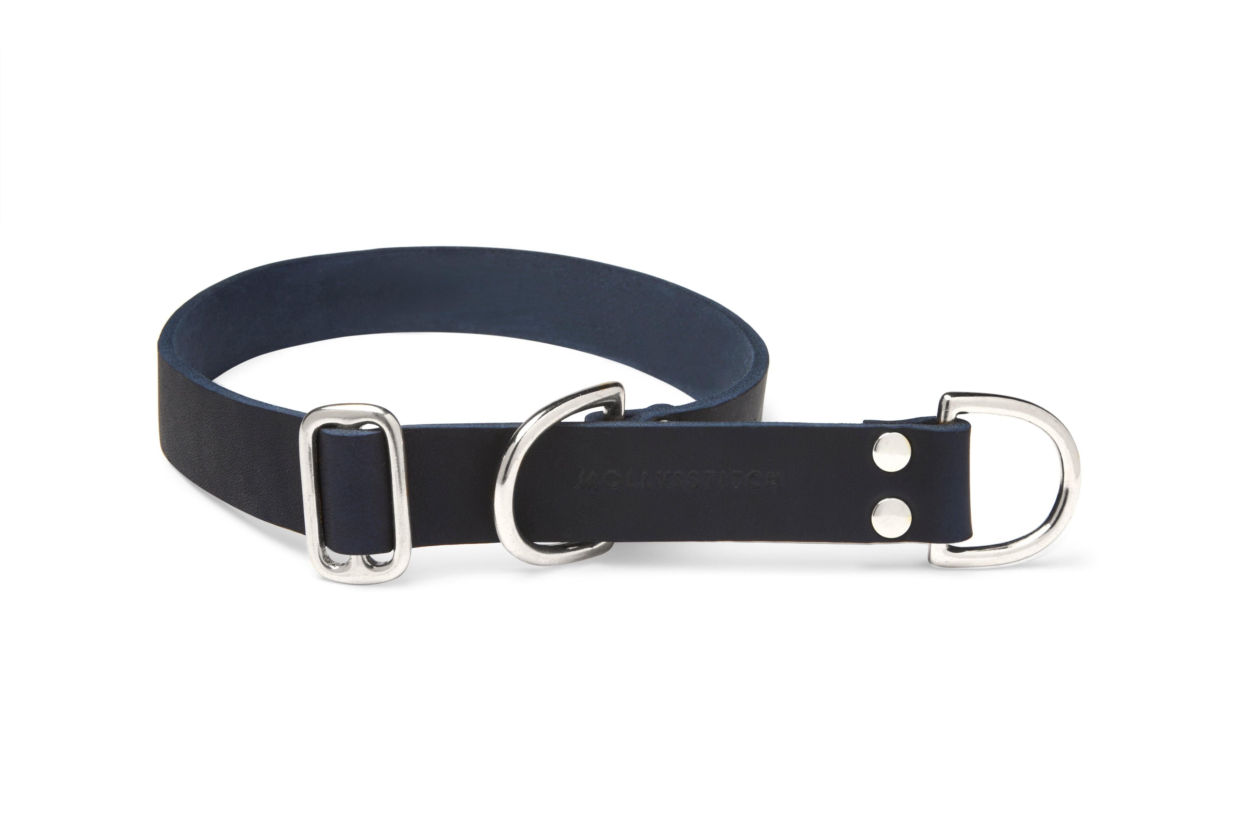 molly-and-stitch-butter-leather-retriever-halsband-navy-blue image 3