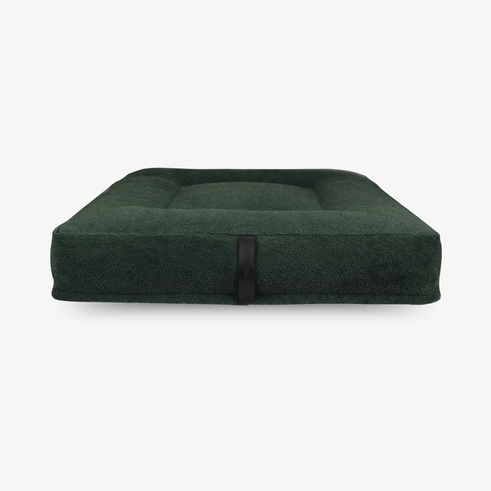 vitomalia-orthopawdic-ergonomisches-hundekissen-quadratisch-repet-teddy-waldgr-n image 1