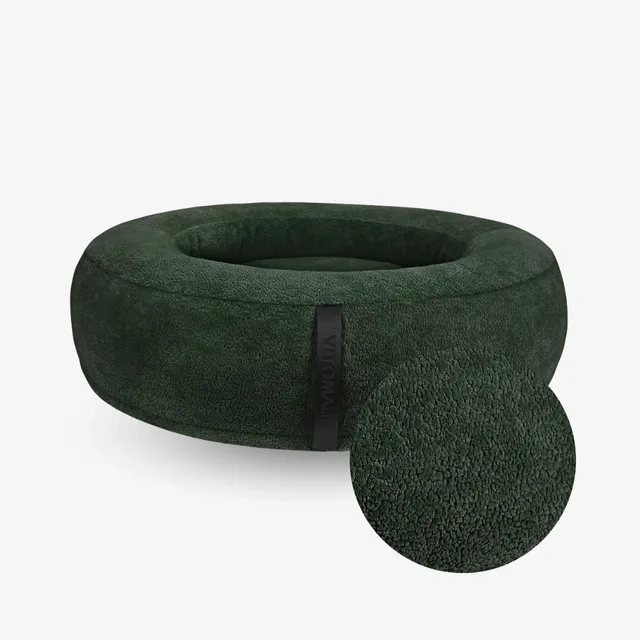 vitomalia-orthopawdic-cover-donut-hundebettbezug-repet-teddy-waldgr-n image 1