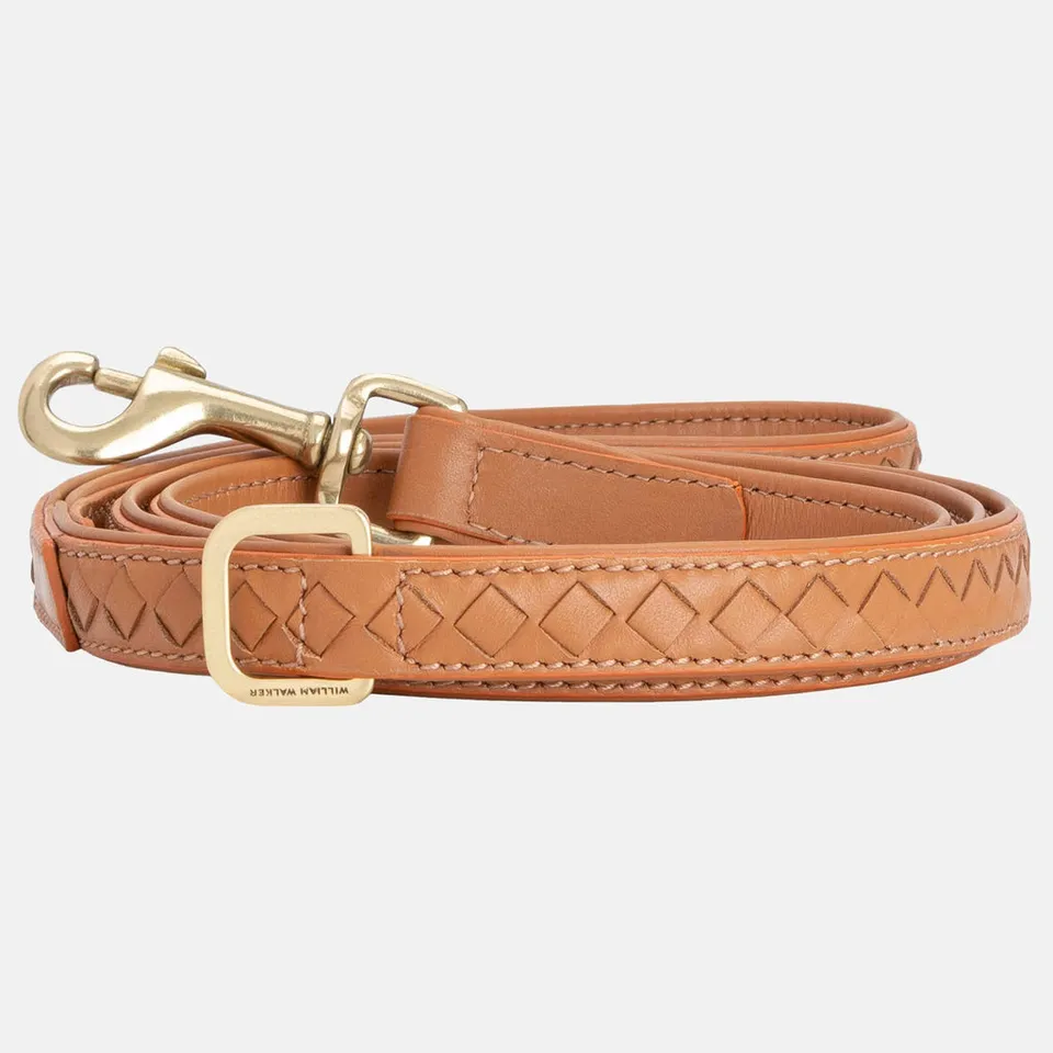 william-walker-prestige-caramel-hundeleine-aus-leder-braun image 1