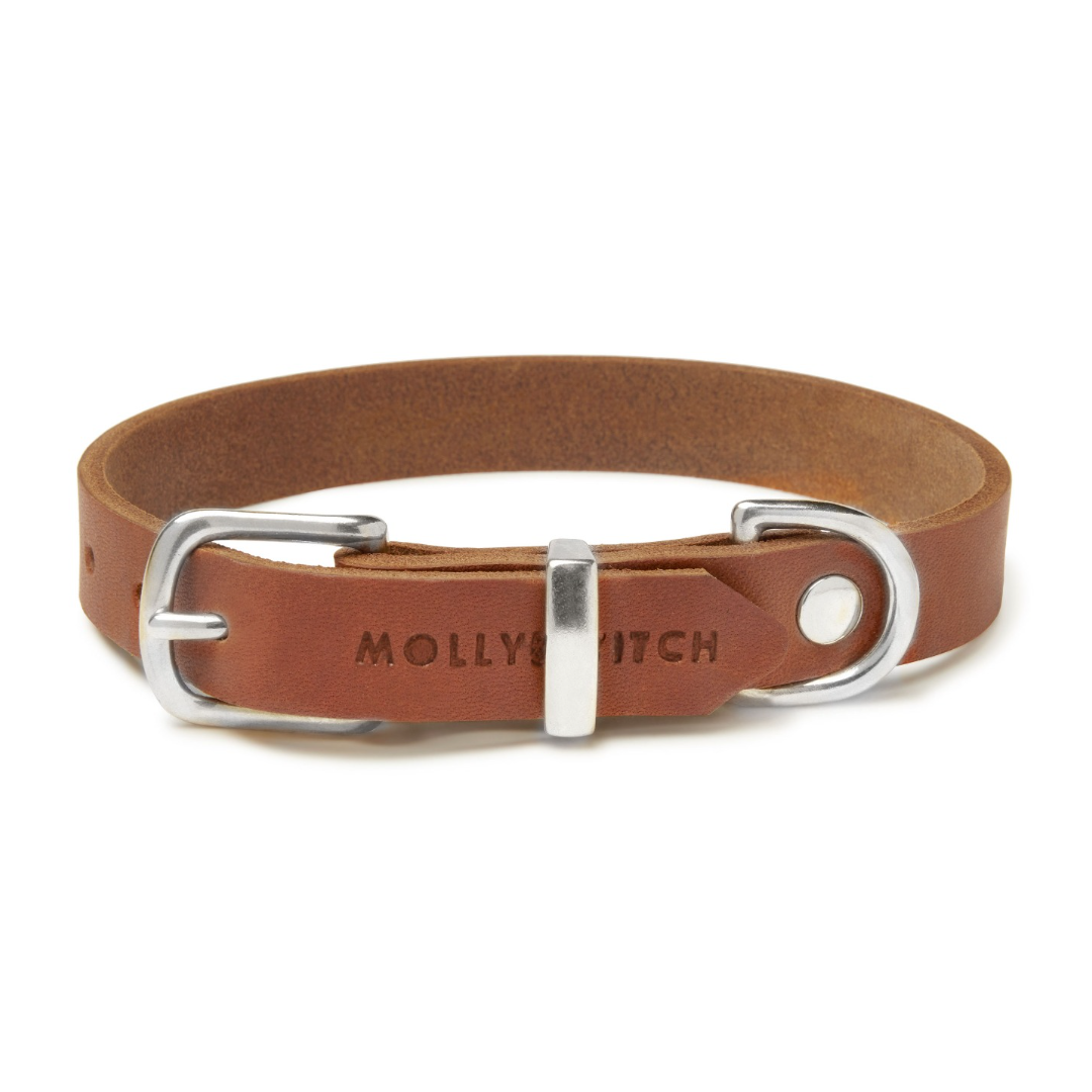 molly-and-stitch-butter-leather-hundehalsband-sahara-cognac image 2