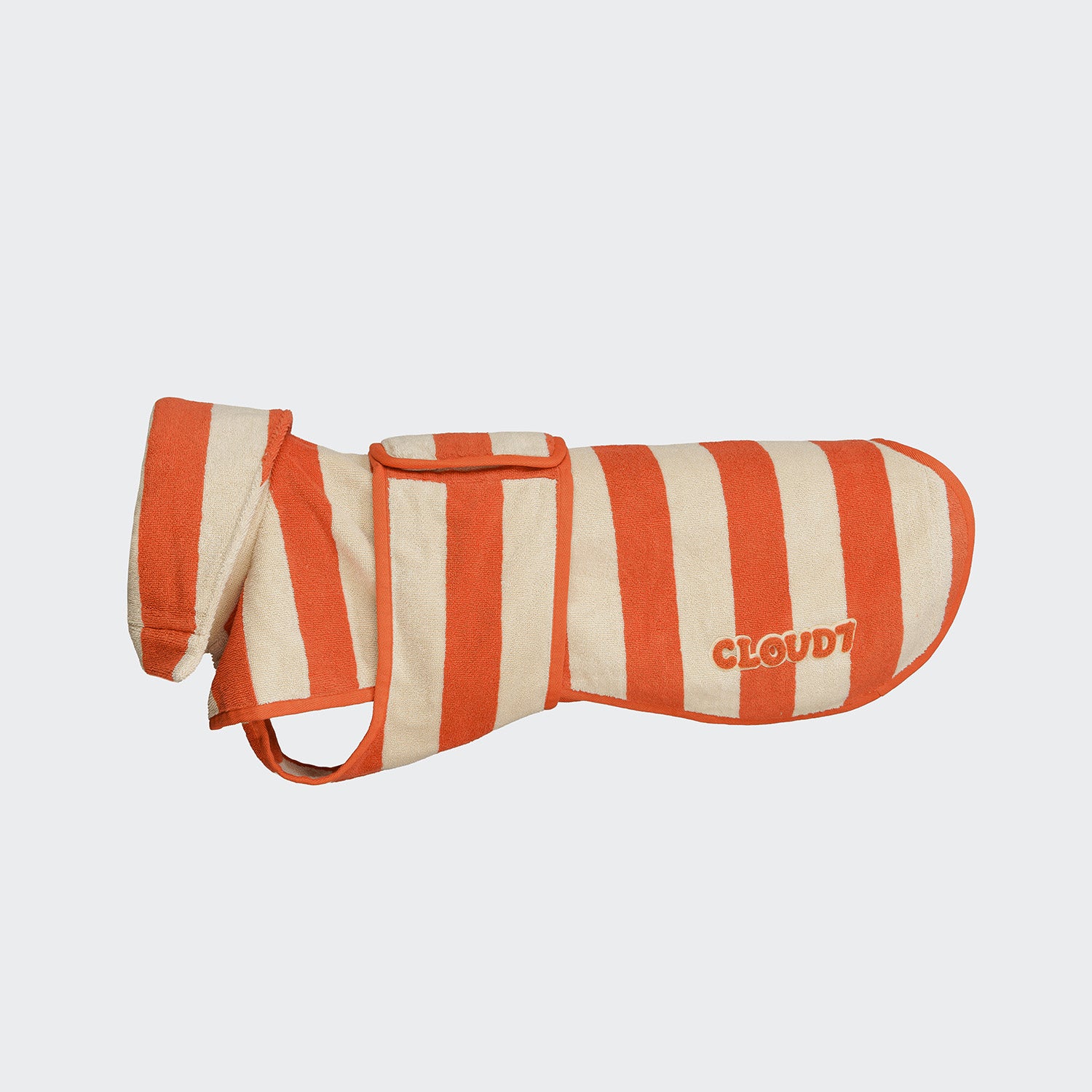 cloud7-hundebademantel-wannsee-stripes-beige-orange image 2