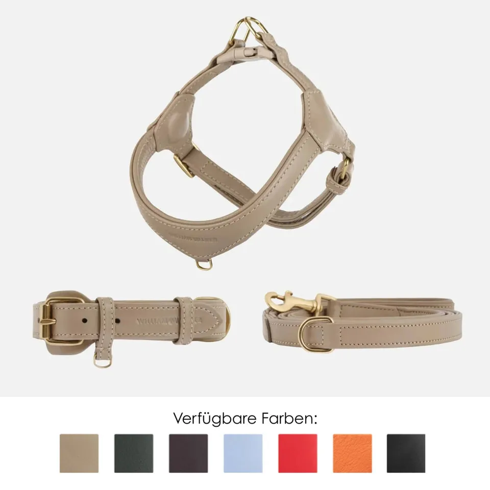 william-walker-premium-ledergeschirr-bundle-f-r-kleine-hunde-walk-set-konfigurat image 1